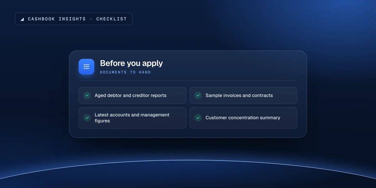 An invoice finance preparation checklist: debtor reports, invoices, accounts and concentration