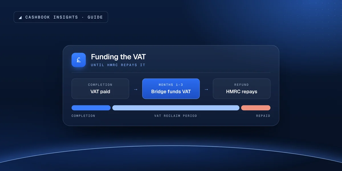 A VAT bridge funding the VAT at completion until HMRC repays it